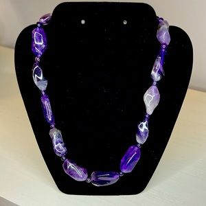 Jay King Desert Rose Trading Mine finds Purple Amethyst Necklace
